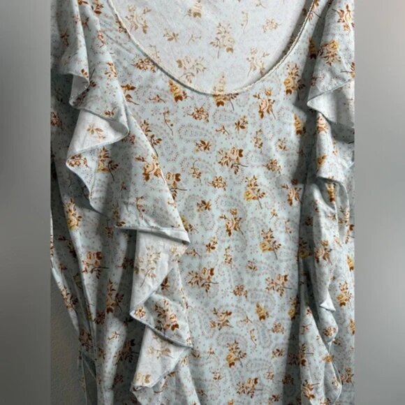 SPELL Gypsy NWOT Fleur Frill Bias Maxi flowy dress In Teapot Blue M - Picture 15 of 16